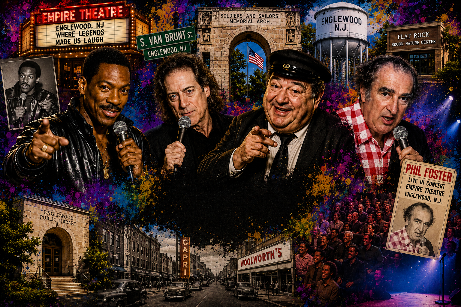Historical comedian on stage